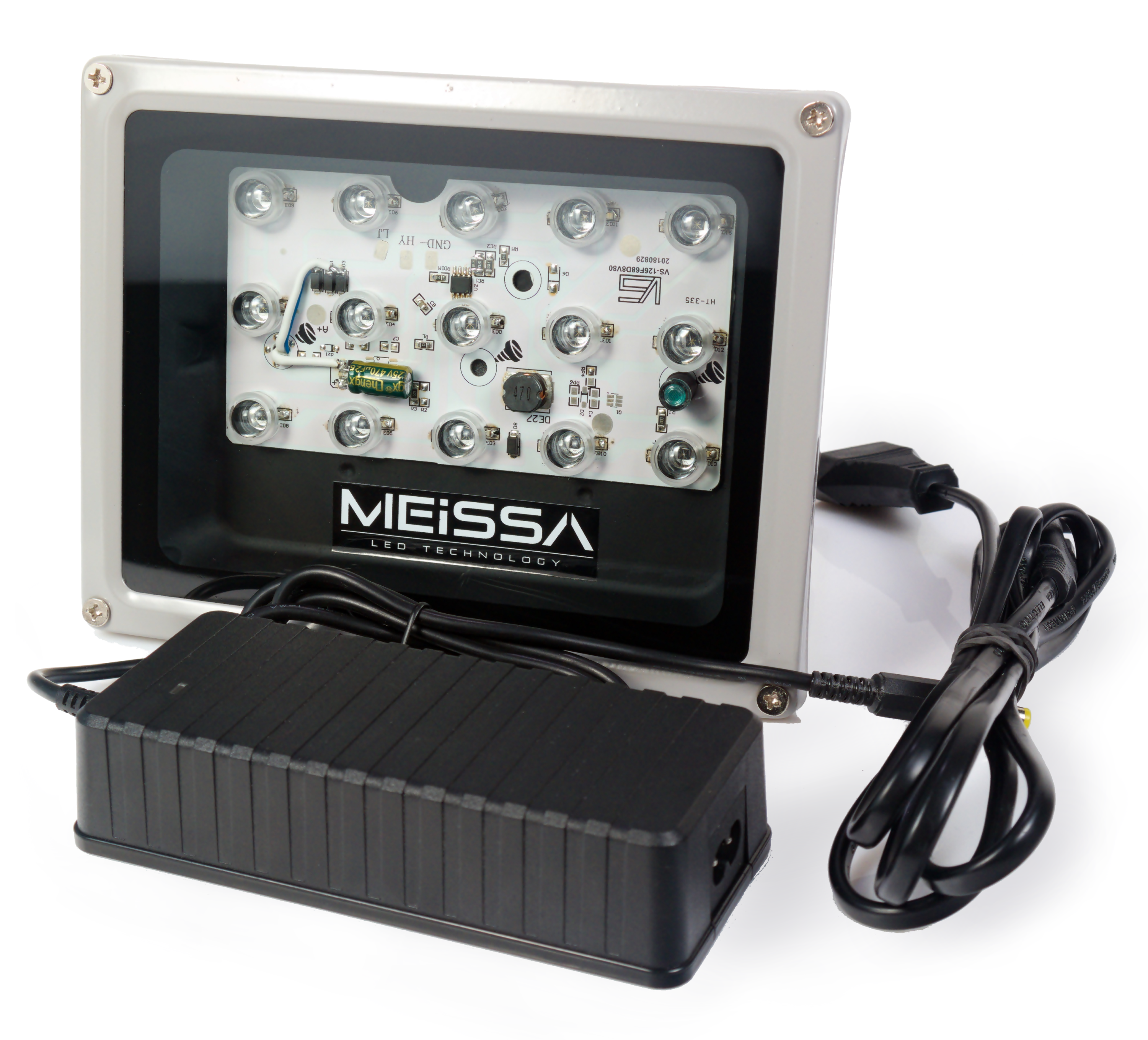 Naświetlacz doświetlacz podczerwieni kamery z obudową, reflektor, pomocniczy promiennik podczerwieni do kamer CCTV na zewnątrz IP65 moduł IR niewidoczne 940nm 12V 100m
